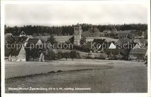 Zwerenberg Neuweiler Ortsansicht mit Kirche Hoehenluftkurort Schwarzwald Kat. Neuweiler