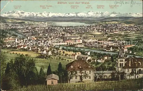 Zuerich Blick von der Waid / Zuerich /Bz. Zuerich City