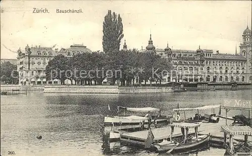 Zuerich Bauschaenzli Bootsanlegestelle / Zuerich /Bz. Zuerich City