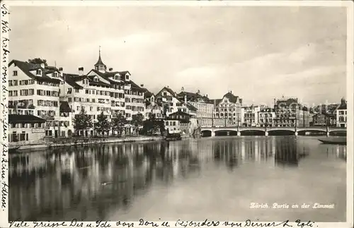 Zuerich Partie an der Limmat / Zuerich /Bz. Zuerich City