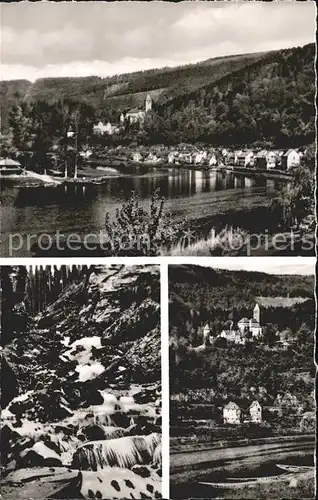 Zwingenberg Neckar Schloss Wasserfall Kajak / Zwingenberg /Neckar-Odenwald-Kreis LKR