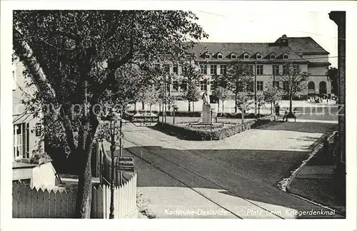 Karlsruhe Platz beim Kriegerdenkmal Kat. Karlsruhe