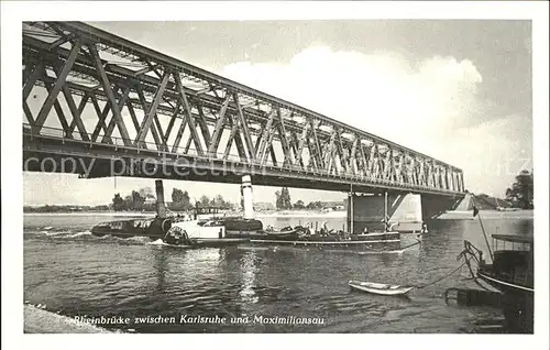 Karlsruhe Rheinbruecke Kat. Karlsruhe