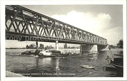 Karlsruhe Rheinbruecke Kat. Karlsruhe