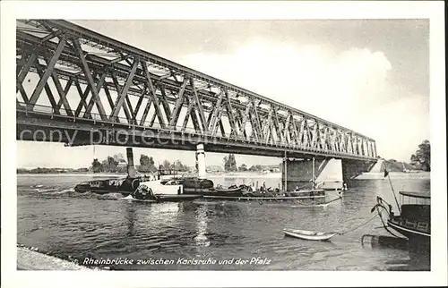 Karlsruhe Rheinbruecke Kat. Karlsruhe