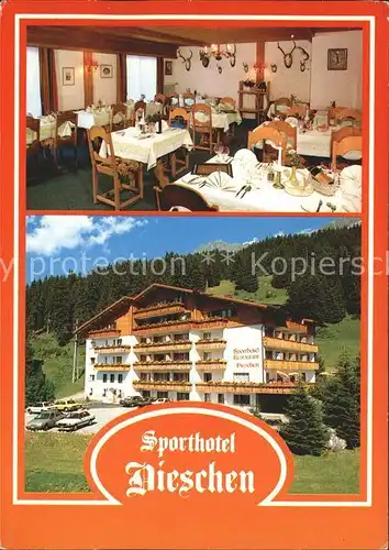 Lenzerheide Valbella Sporthotel Restaurant Dieschen Kat. Lenzerheide