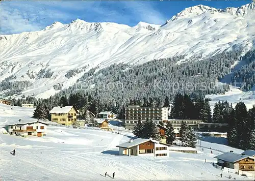 Lenzerheide Valbella mit Posthotel und Rothornkette Kat. Lenzerheide