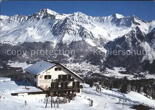 Lenzerheide Valbella Berghaus Tgantien mit Parpaner Rothornkette Kat. Lenzerheide