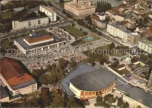 Karlsruhe Fliegeraufnahme Festhallenplatz Kat. Karlsruhe