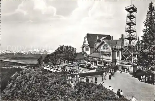 Uetliberg Zuerich Berghaus Uto Kulm Terrasse Berner Alpen Kat. Uetliberg