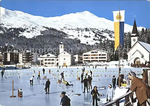 Lenzerheide Valbella Eisplatz Kirchen Staetzerhorn Wintersportplatz Kat. Lenzerheide