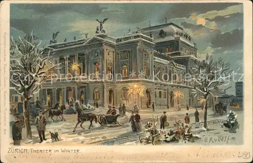 Zuerich Theater im Winter  / Zuerich /Bz. Zuerich City