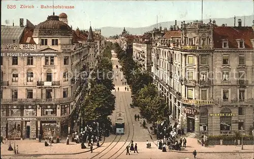 Zuerich Bahnhofstrasse Strassenbahn / Zuerich /Bz. Zuerich City