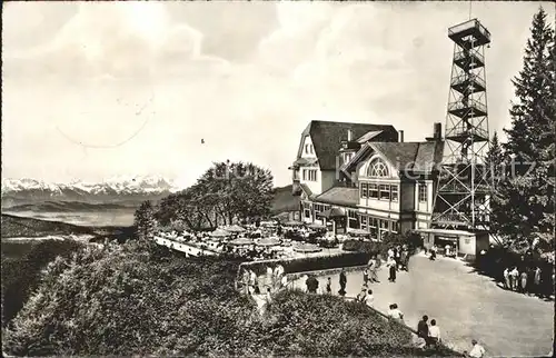 Uetliberg Zuerich Restaurant Uto Kulm Aussichtsturm Berner Alpen Kat. Uetliberg