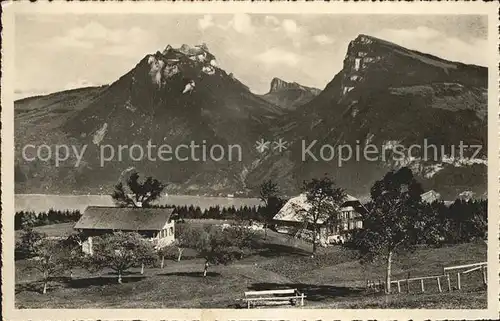 Aeschi Spiez Blick auf Thunersee und Justistal Kat. Aeschi Spiez