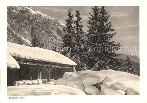 Lenzerheide Chur Berghaus tief verschneit Kat. Lenzerheide