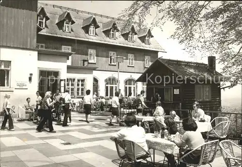 Grosser Winterberg Saechs. Schweiz Betriebsferienheim VEB Dresden Terrasse Kat. Bad Schandau