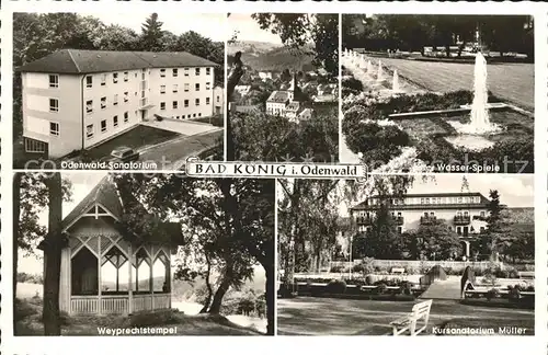 Bad Koenig Wasser  Spiele Kursanatorium Mueller Weyprechtstempel Kat. Bad Koenig