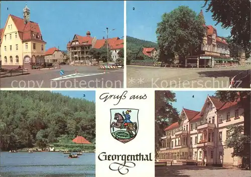 Georgenthal FDGB Heim Cafe Hammerteich Kurhotel Wappen Kat. Georgenthal