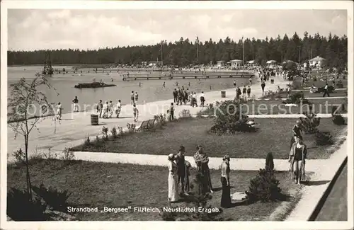 Neustaedtel Sachsen Erzgebirge Strandbad Bergsee Filzteich Kat. Schneeberg