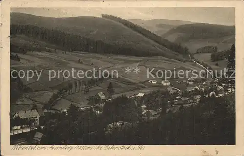 Wildenthal Eibenstock Erzgebirge am Auersberg Panorama Kat. Eibenstock