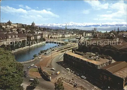 Zuerich Hauptbahnhof Limmat Hochschulen und Alpen / Zuerich /Bz. Zuerich City