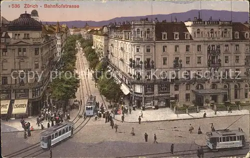 Zuerich Bahnhofstrasse Strassenbahn / Zuerich /Bz. Zuerich City