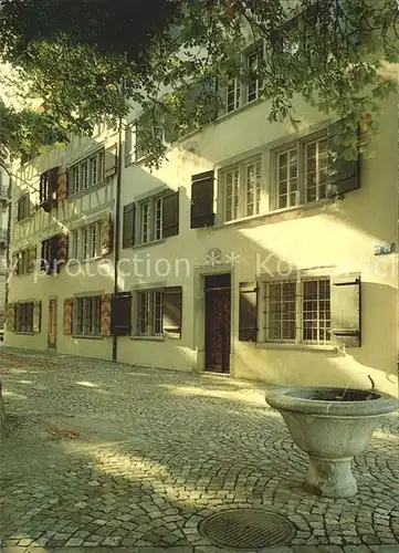 Zuerich Wohnmuseum Baerengasse Brunnen Kat. Zuerich