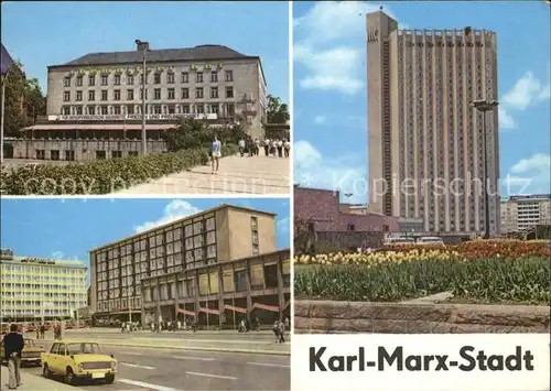 Karl Marx Stadt Interhotels Chemnitzer Hof Kongress und Moskau Kat. Chemnitz
