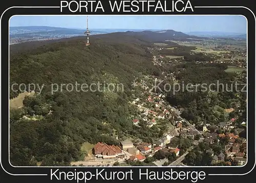 Porta Westfalica Jakobsberg Fliegeraufnahme Kat. Porta Westfalica