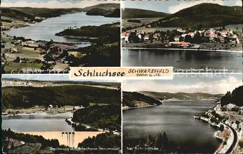 Schluchsee Panorama Seebrugg Staumauer Partie am Schluchsee Kat. Schluchsee