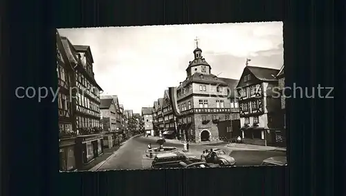 Herborn Hessen Marktplatz mit Rathaus Kat. Herborn