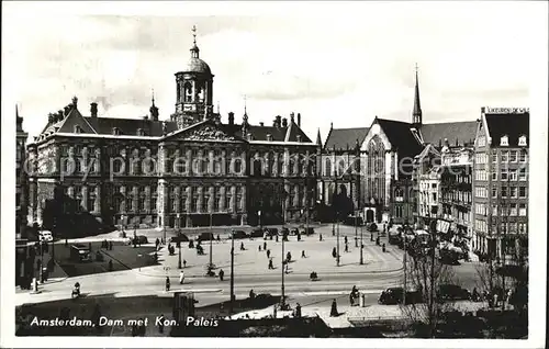 Amsterdam Niederlande Dam met Koninklijk Paleis Kat. Amsterdam