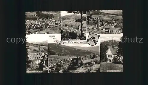 Elzach Total Panorama Schule Kirche Krankenhaus Elztal Neun Linden Kapelle Kat. Elzach