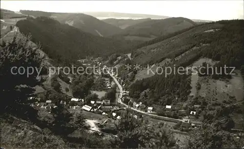 Mellenbach Glasbach im Schwarzatal Blick von Lichtenhain Kat. Mellenbach Glasbach