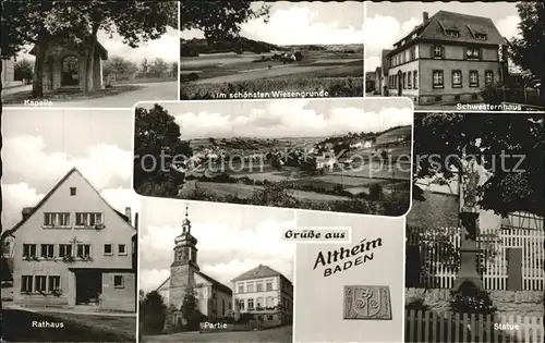 Altheim Ehingen Kapelle Im schoenen Wiesengrunde Schwesternhaus Rathaus Kirche Statue Kat. Altheim