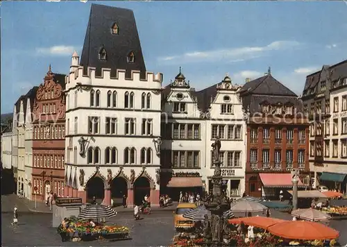 Trier Hauptmarkt Steipe Petrusbrunnen Kat. Trier