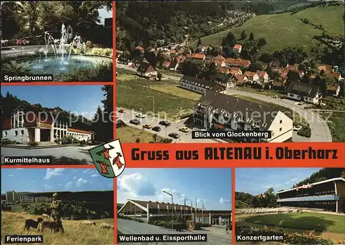 Altenau Harz Springbrunne Kurmittelhaus Wellenbad  Kat. Altenau