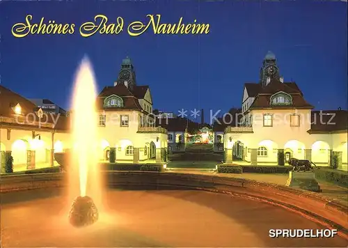 Bad Nauheim Sprudelhof Nachtaufnahme Kat. Bad Nauheim