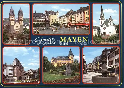 Mayen Kirche Stadttor Brunnen Marktplatz Kat. Mayen