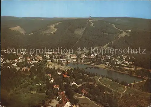 Hahnenklee Bockswiese Harz Heilklimatischer Kurort Fliegeraufnahme Kat. Goslar