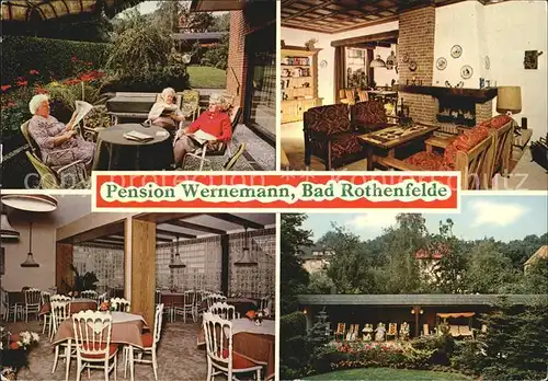 Bad Rothenfelde Pension Wernemann Terrasse Kaminzimmer Kat. Bad Rothenfelde