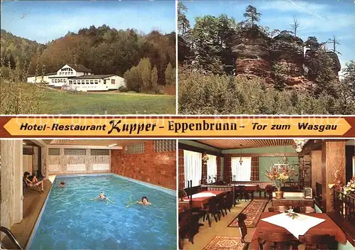 Eppenbrunn Hotel Restaurant Kupper Hallenbad Aussenansicht Gaststube Kat. Eppenbrunn