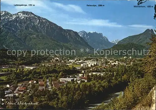 Bad Reichenhall mit Lattengebirge Reiteralpe Muellnerhorn Kat. Bad Reichenhall