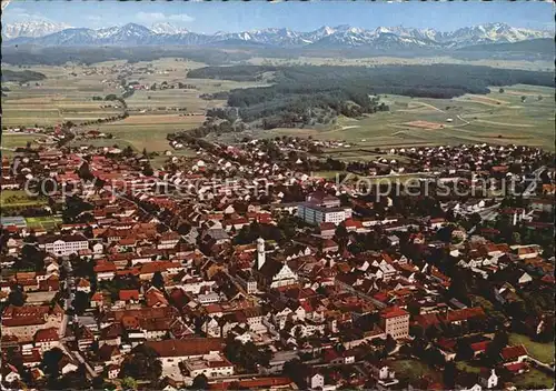 Weilheim Oberbayern Fliegeraufnahme mit Zugspitze Kat. Weilheim i.OB