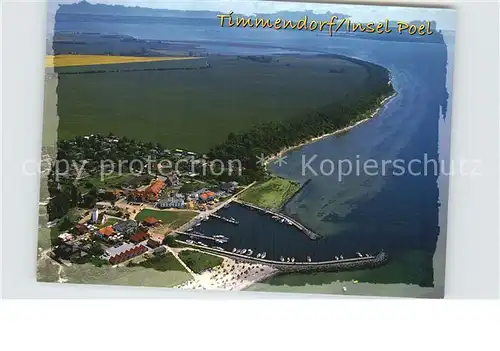 Timmendorf Insel Poel Fliegeraufnahme mit Hafen Strand Kat. Insel Poel