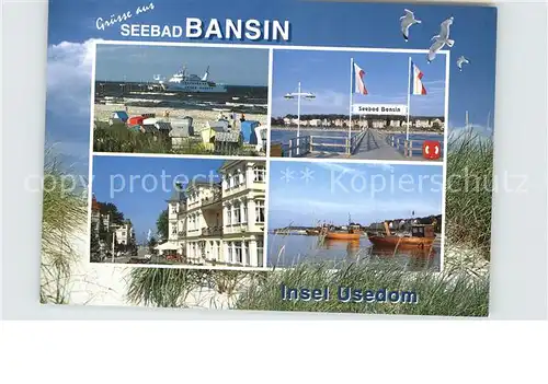 Bansin Ostseebad Seebruecke Strand Kat. Heringsdorf