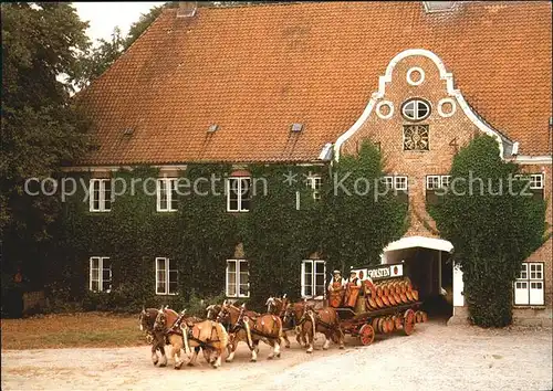 Selent Torhaus Gut Lammershagen Bierwagen Sechsspaenner Holsten Edel Grusskarten Kat. Selent