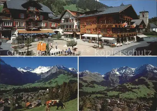 Adelboden Stadtansicht mit Panorama Kat. Adelboden