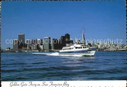 San Francisco California Golden Gate Ferries  Kat. San Francisco